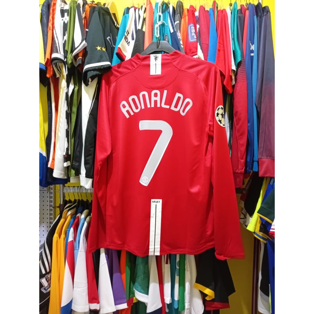 เสื้อฟุตบอล RETRO LS GO MU 2007 2008 HOME RONALDO 7