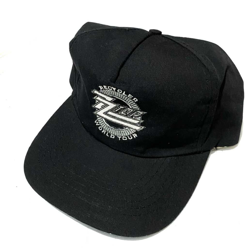 หมวกวินเทจ ZZ Top Recycler World Tour สีดํา OSFA