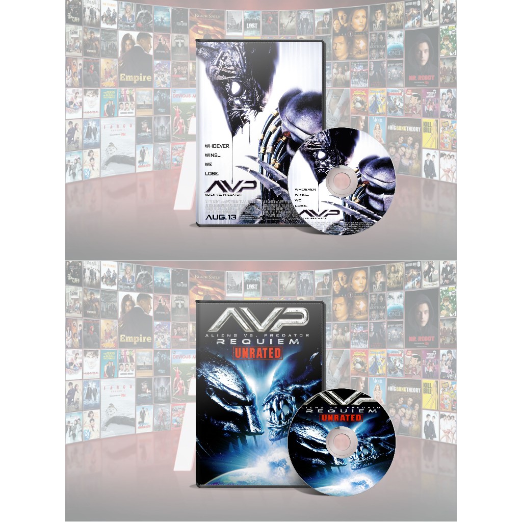 DVD Alien Vs Predator (2004) + DVD Alien Vs Predator Requiem (2007) Collector Edition