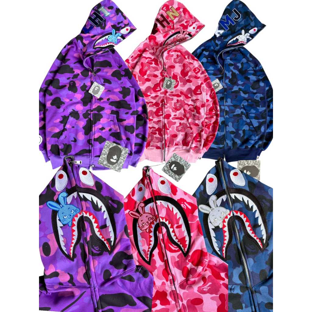 HOODIE FULLZPPER B P3 SH4RK X NEW JEANS แท็กเต็ม