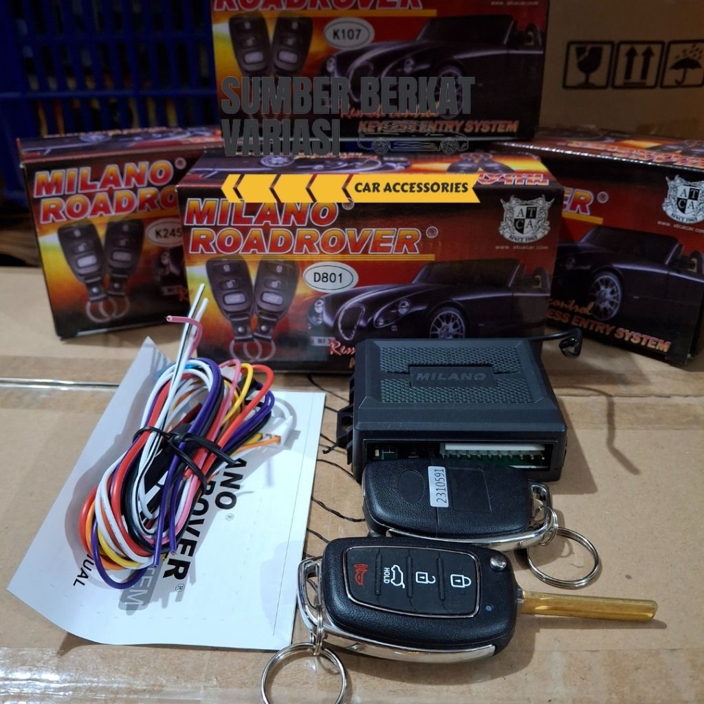 Milano D801 Universal Key Model Car Alarm