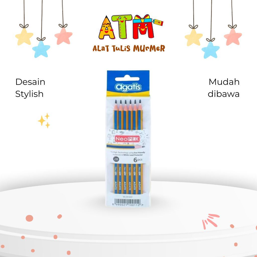 PENCIL/GRAPHITE PENCIL/AGATIS NEOPEX HEXAGONAL GRAPHITE PENCIL 2B ชุด 6 111GNH-2B-6O01
