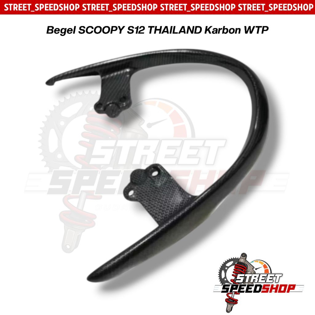 SCOOPY S12 THAILAND Carbon WTP ที่นั่งด้านหลัง Handle Planer SCOOPY S12 Carbon WTP