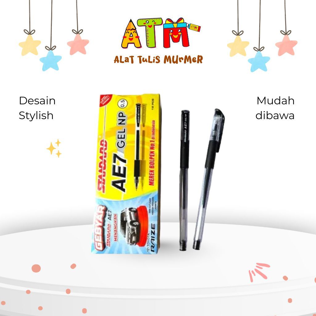 BALPOIN/GEL PEN/STANDARD AE7 GEL NP BLACK (ขายปลีก)
