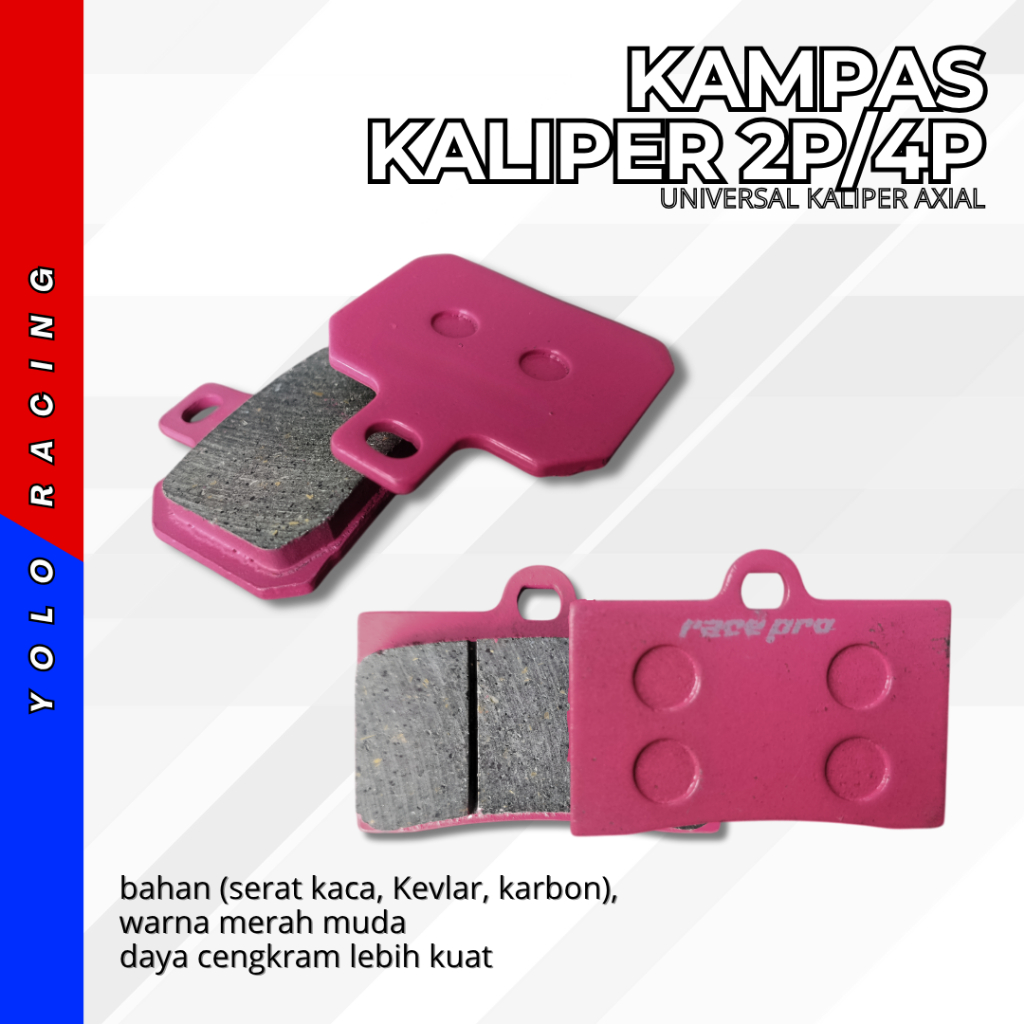 ผ้าเบรค คาลิปเปอร์ 2 ลูกสูบ 2P คาลิปเปอร์ 4P คาลิปเปอร์หม้อใหญ่คาลิปเปอร์แกน nisin นูน racepro คาลิป