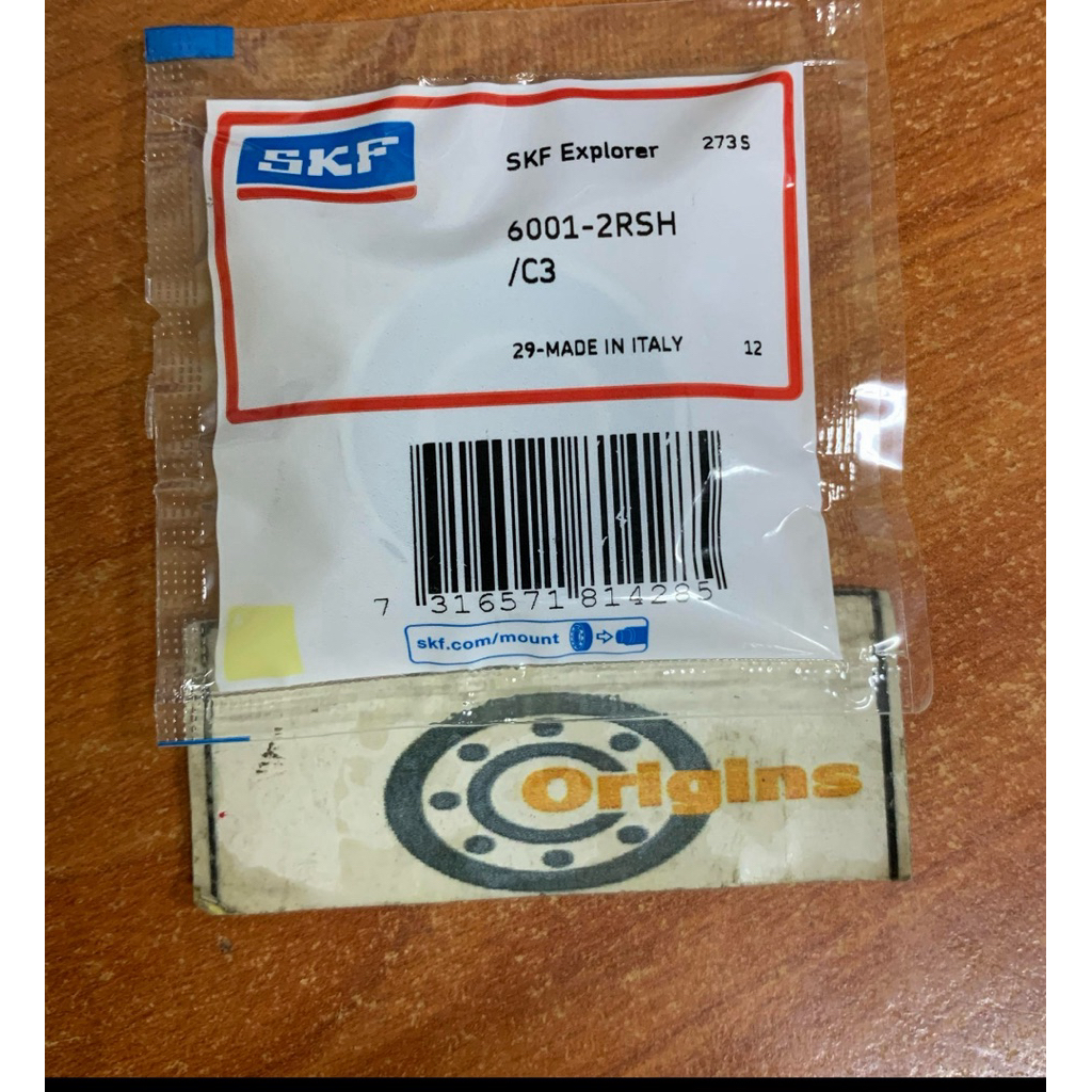 BALL BEARING 6001 2RS C3 SKF ORIGINAL 6001-2RSH/C3