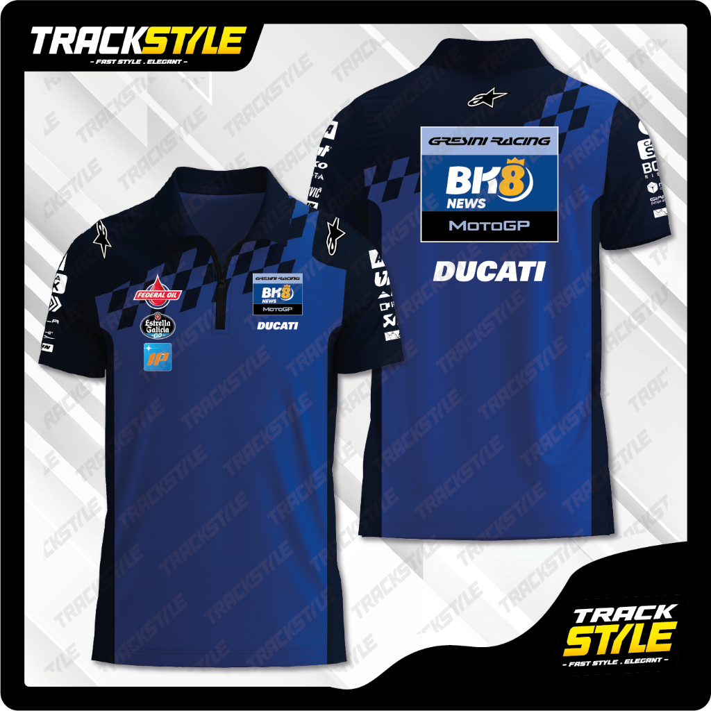เสื้อโปโล TrackStyle Gresini Racing Team BK8 Malaysia GP Edition MotoGP 2025