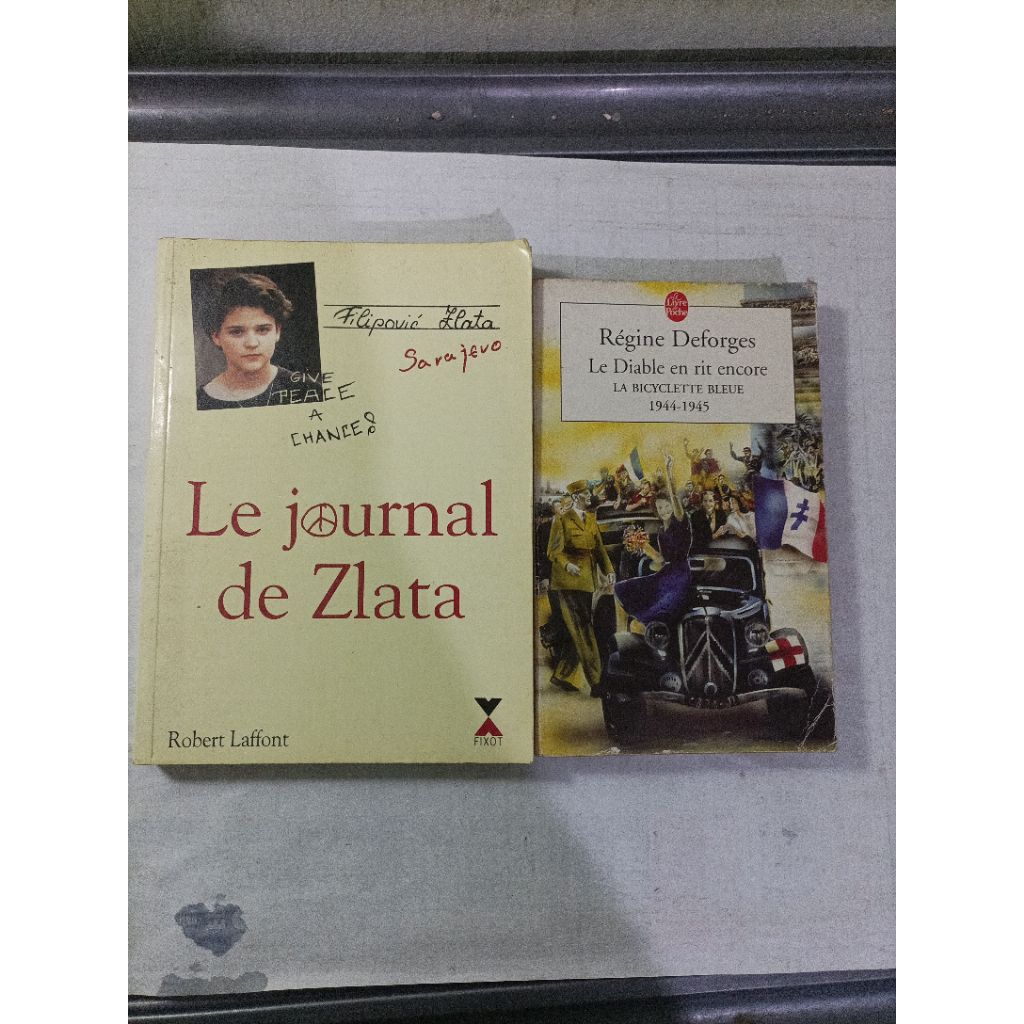 หนังสือนําเข้าจากฝรั่งเศส Le Journal the Zlata และ Regine Deforges Le diable en rit encore La Bicycl