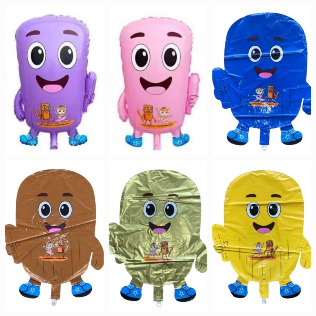 TUNG TUNG A0725 (45x60cm) & BALLERINA (50x68xm) (GAS/FOIL/FLYING/CHARACTER BALLOONS) 1 แพ็ค = 50 ชิ้