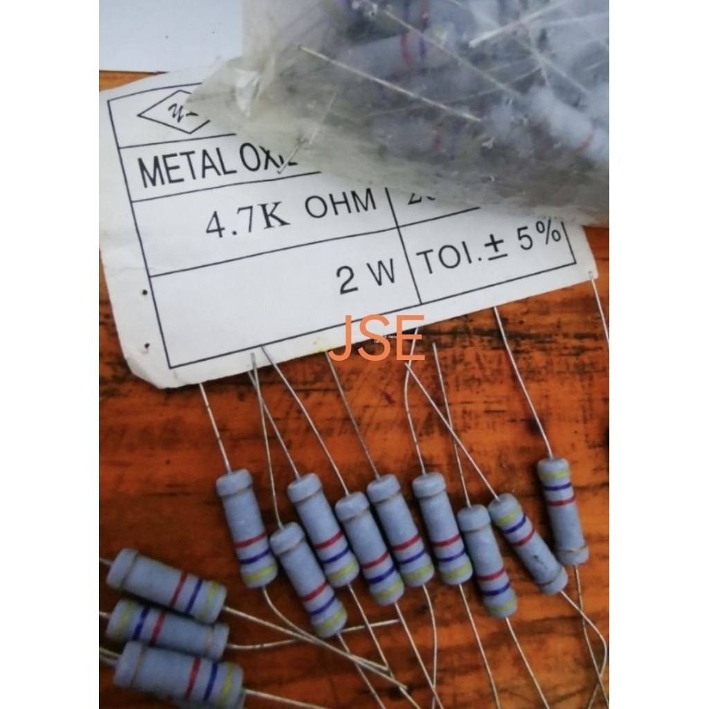 2 วัตต์ 4K7 OHM RESISTOR PER 10 ชิ้น