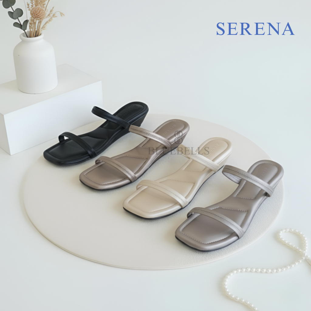 Bluebells SERENA รองเท้าแตะส้นเตารีดแบบนุ่ม 3 ซม. สําหรับผู้หญิง (มีไซส์ 36-41)