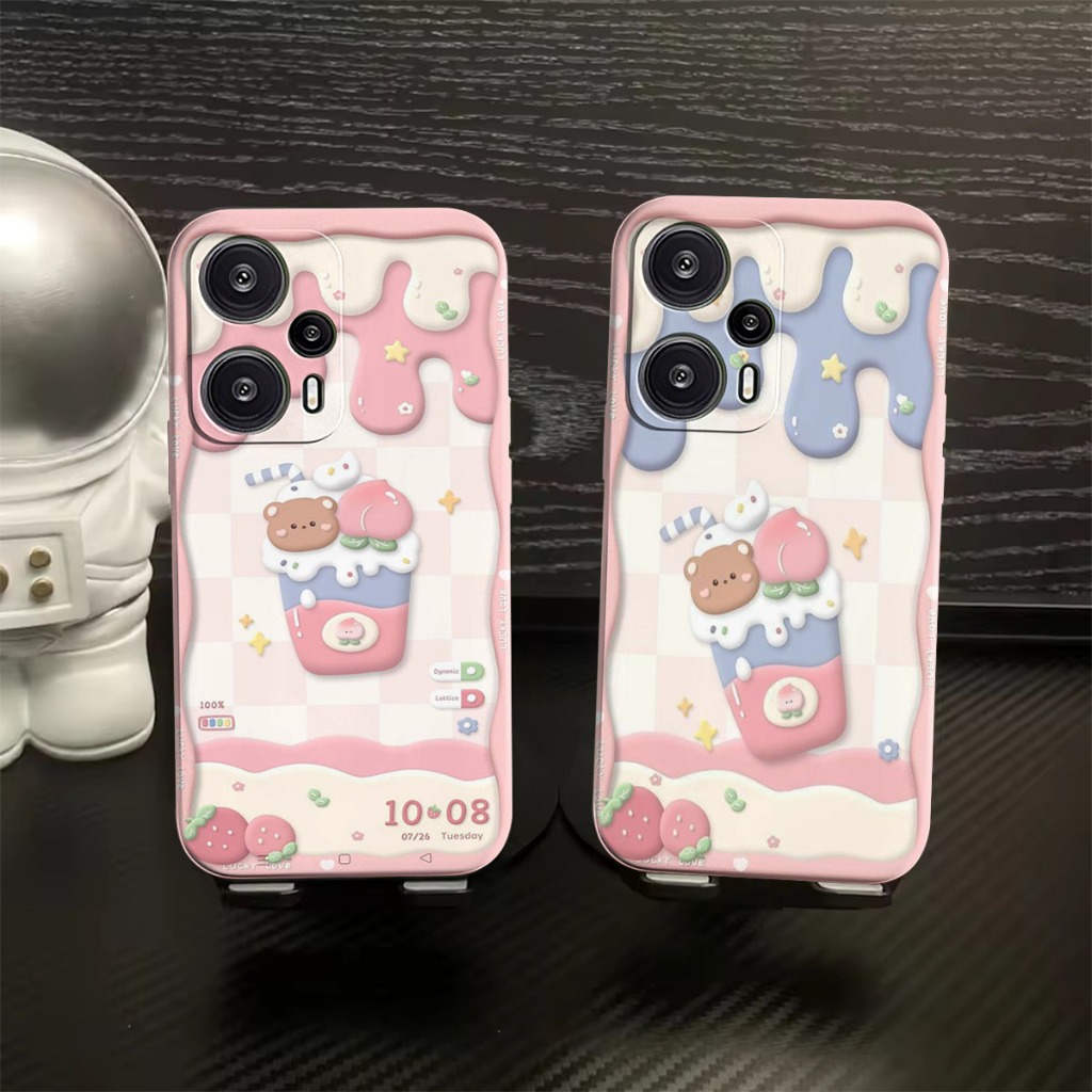 Softcase Poco F5 F6 F4 F3 F1 - Kesing - Cute Ice Cream Motif - Procamera - ยืดหยุ่นเต็ม