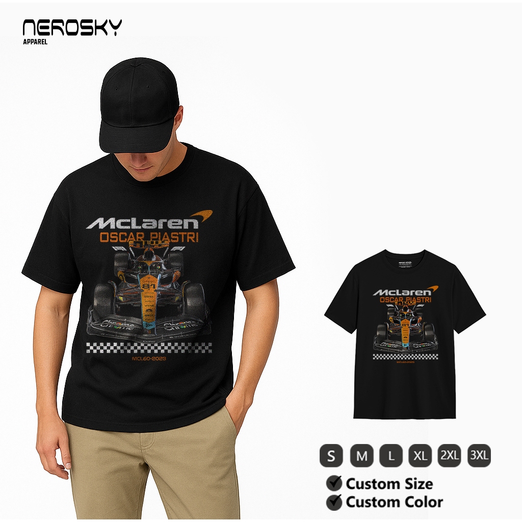 เสื้อยืด OSCAR PIASTRI FORMULA 1 24S PREMIUM COTTON COMBED TYPE 28