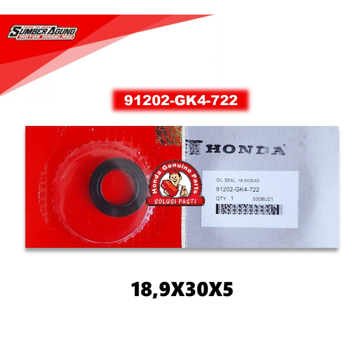 HONDA WIN GRAND PRIMA ENGKEL MAGNET SEAL ORIGINAL AM 18.9X30X5 91202-GK4-722