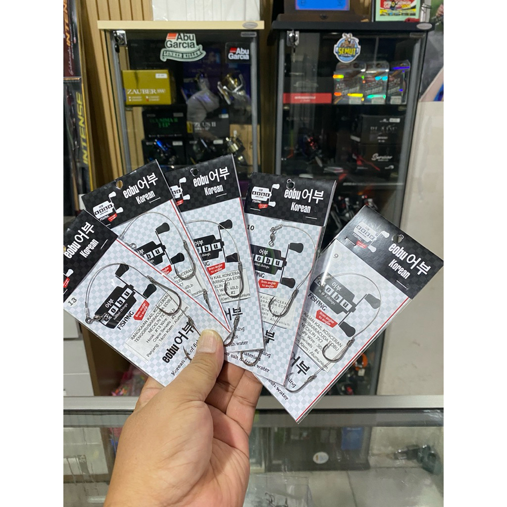 EOBU FISHING HOOKS สําหรับ MACKER และ BARRICUDA ETC คอคลีน 7x7