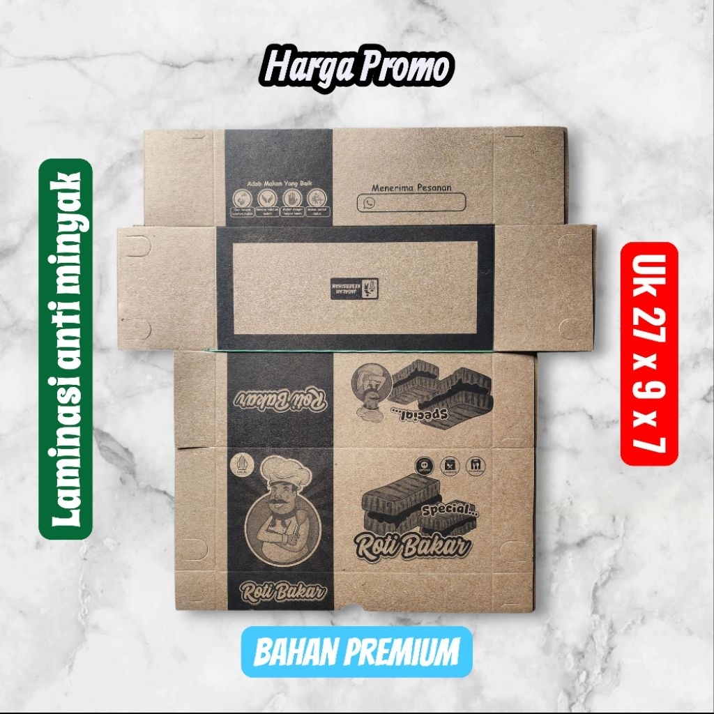 100 ชิ้น TOAST CARDBOARD BOXES/BREAD PACKAGING/BREAD TOAST WRAPPING PAPER