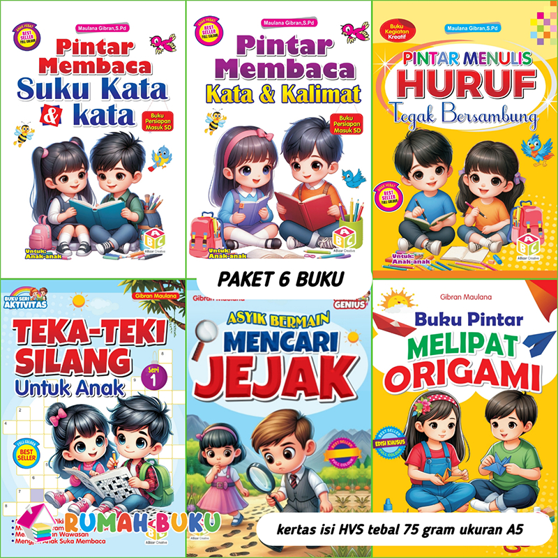 แพ็คเกจหนังสือ ORIGAMI 6 เล่มสําหรับ PAUD, TTS, ETC