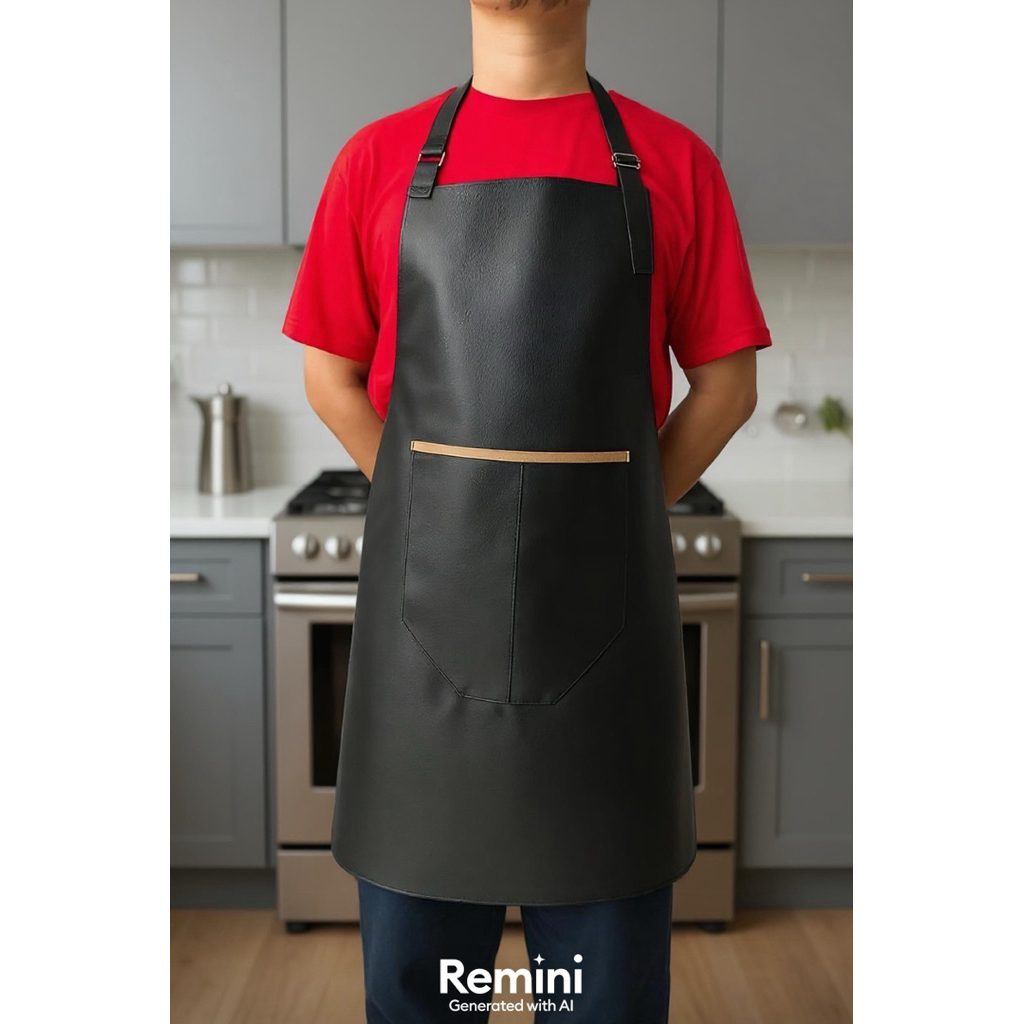 OSCAR LEATHER APRON KITCHEN APRON กันน้ําและน้ํามัน