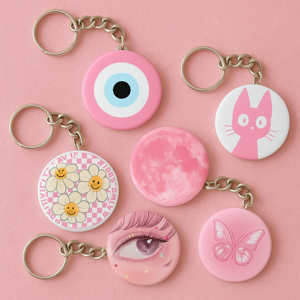 GANTUNGAN Jarco - พวงกุญแจ y2k ซีรีส์สีชมพู Aesthetic grunge Cool Cute Accessories สามารถปรับแต่งได้