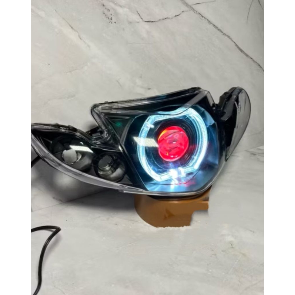 Vega R New Plus Bild ไฟหน้าสะท้อนแสง Ala Ala Ala Ala Ala 4.5 นิ้ว ติดตั้งแล้ว