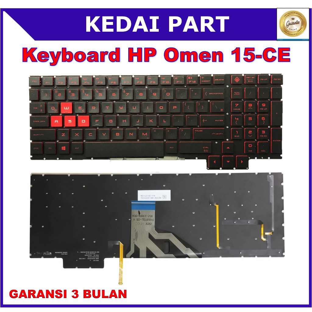 คีย์บอร์ด HP Omen 15CE 15-CE020CA 15-CE030CA 15-CE198WM