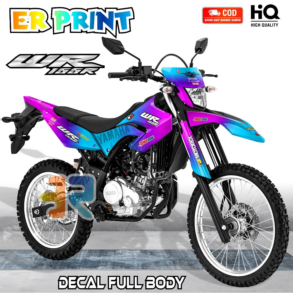 Decal WR 155 Full Body Sticker Chameleon Design Variation