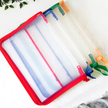 A-ZAHRA TRANSPARKENT ZIPPER MAP F4 / MICROTOP ZIPPER MAP / FULL ZIPPER FOLIO MAP