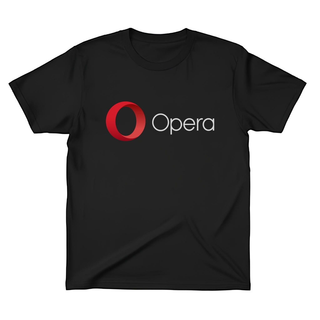 Opera Browser เสื้อยืดหวีผ้าฝ้าย Unisex Distro Clothing