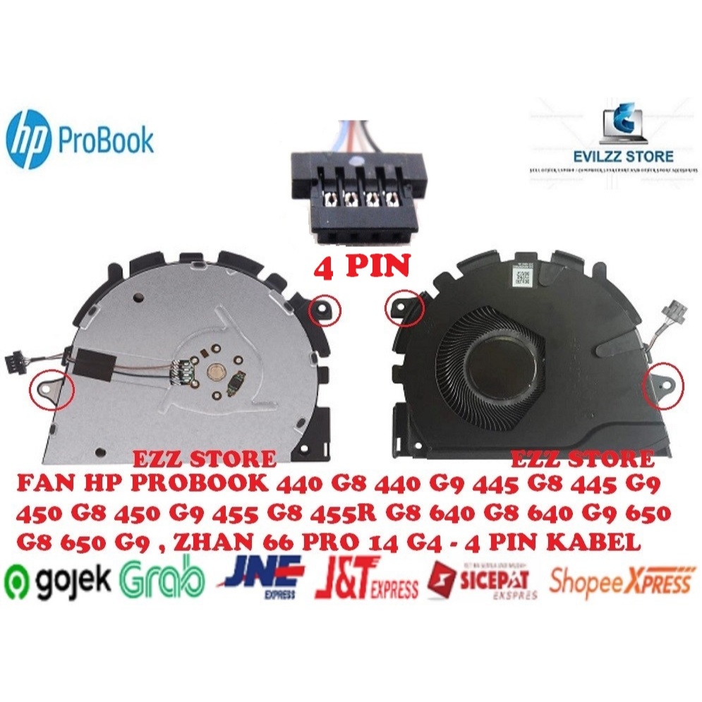 HP PROBOOK LAPTOP FAN 440 450 455R 640 650 G8 440 450 640 650 G9 ELITEBOOK 640 650 G9 ZHAN 16 PRO 14