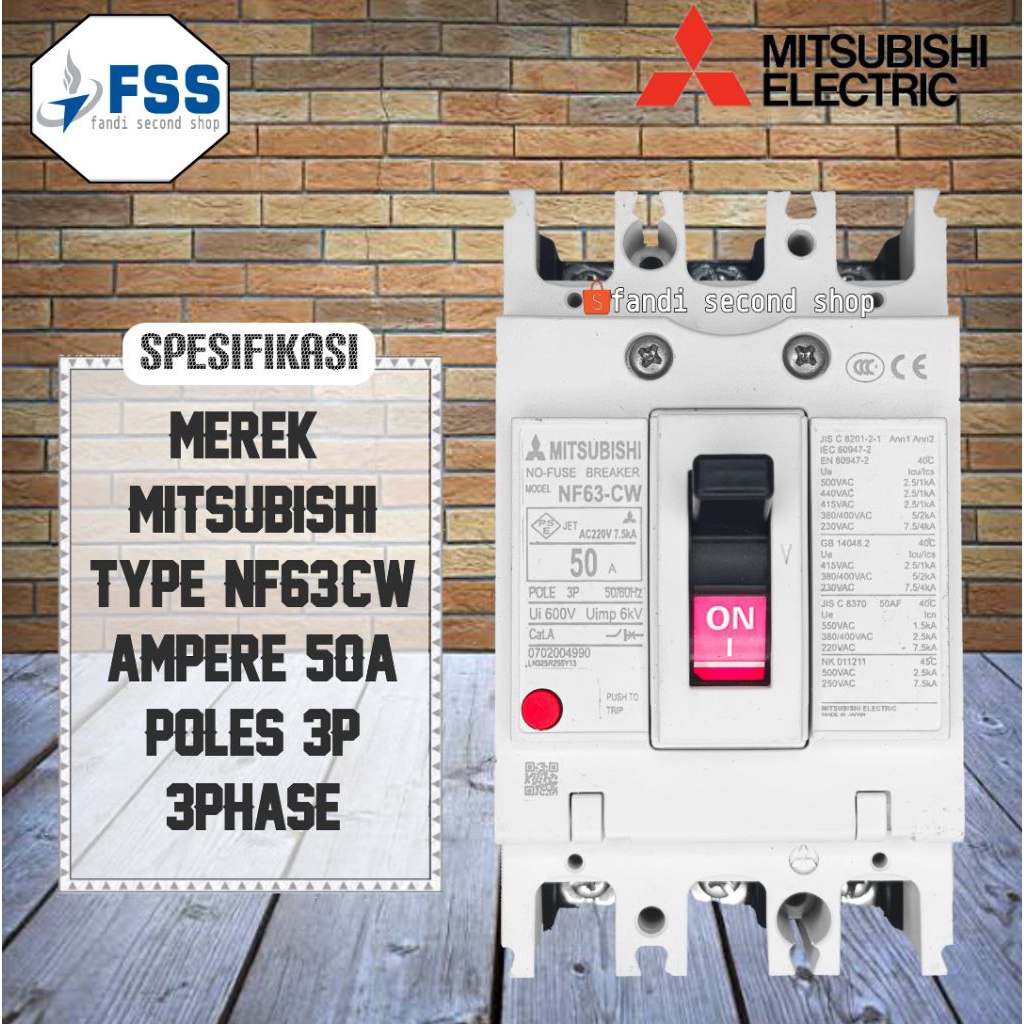 MCCB Mitsubishi NF-630-CW 50A ของแท้ รับประกันปกติ