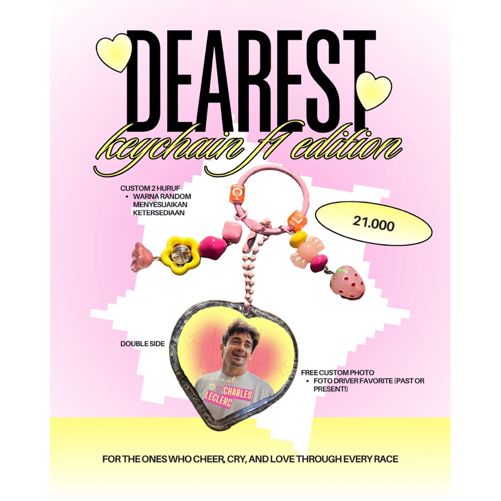 [OPEN CUSTOM] DEAREST - F1 KEYCHAIN