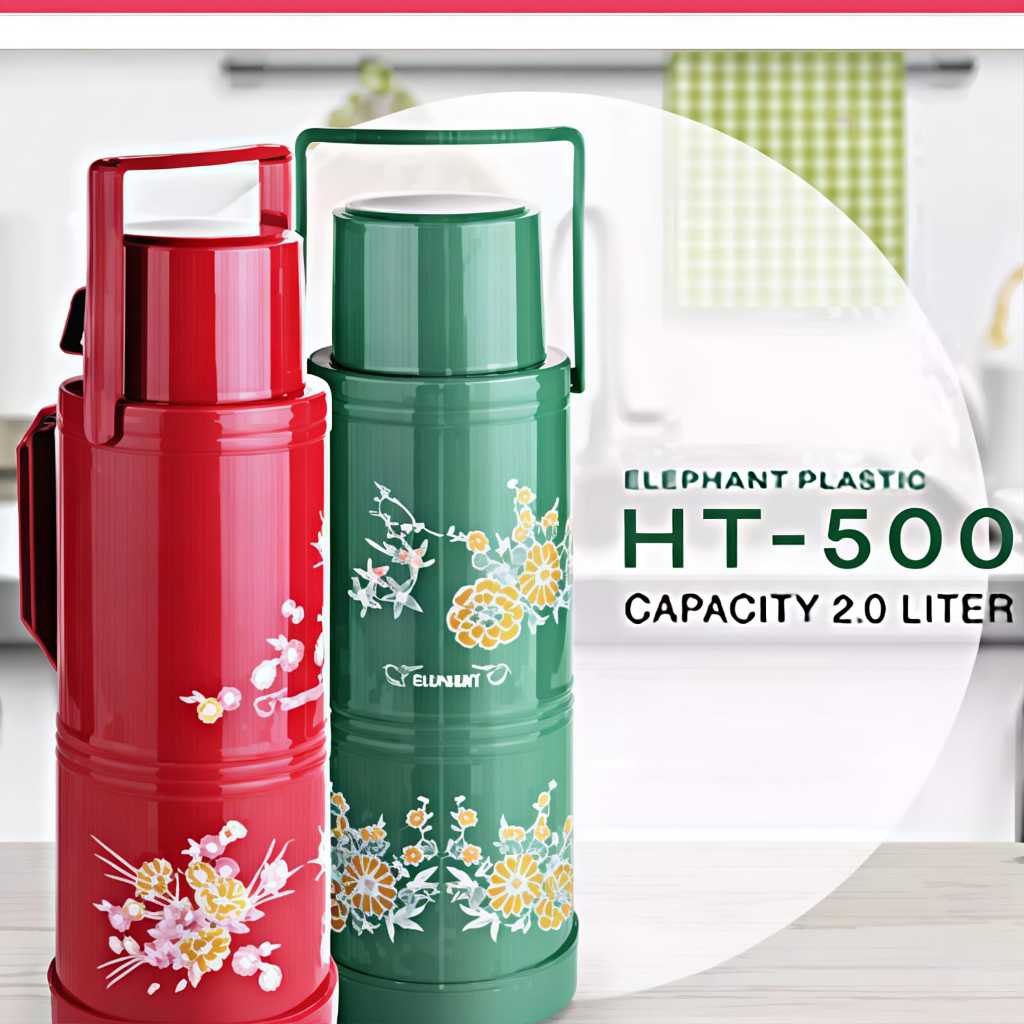TERMOS HT-500 กระติกน้ําร้อน ความจุ 2 ลิตร ทนความร้อน 48 ชั่วโมง กระติกน้ํา 2 ลิตร ช้างจัมโบ้ HTC 77