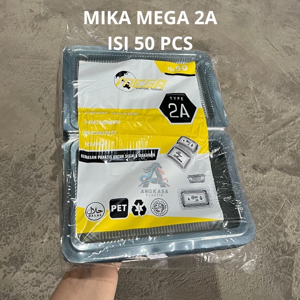 (50 ชิ้น) Mega 2A Mica / พลาสติก Mica 12x20x4cm / 2A Mica / A2 Mica / Risoles Mica / เค้ก / Mica / ฟ