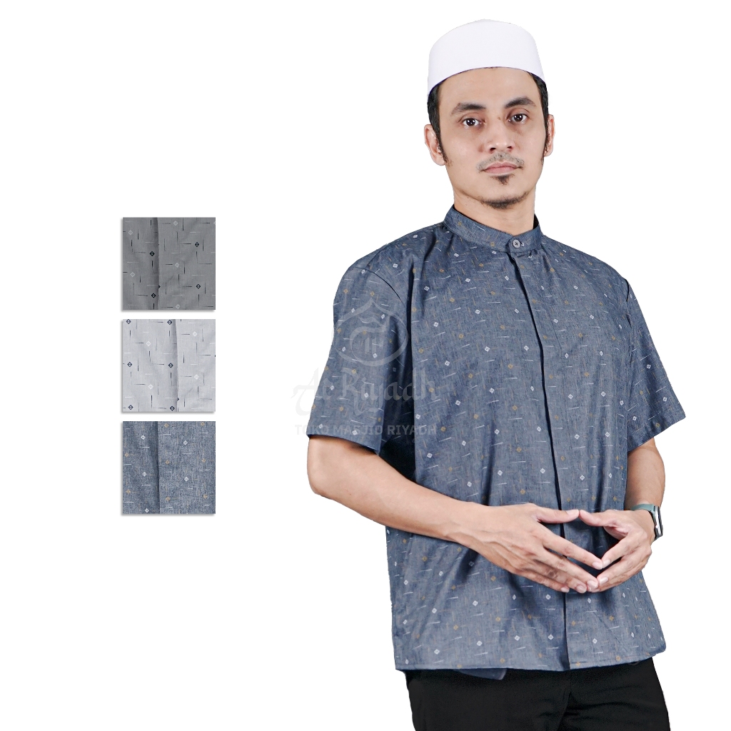 KEMEJA KATUN SYIMIZ Zuhair เสื้อเชิ้ตผ้าฝ้ายแขนสั้น Koko