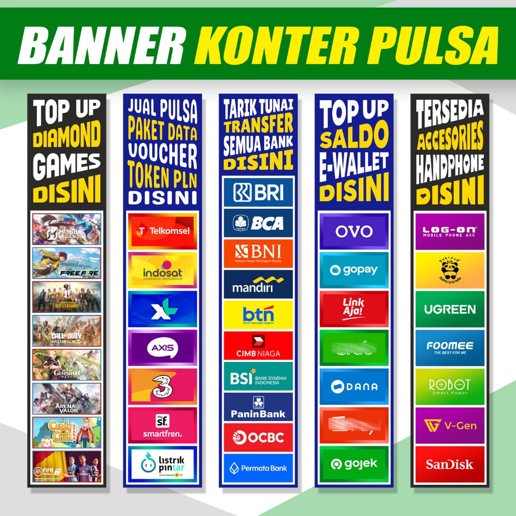 BRILINK AGENT COUNTER DECORATIVE BANNER โลโก้ BANK EWALLET เกมที่สมบูรณ์