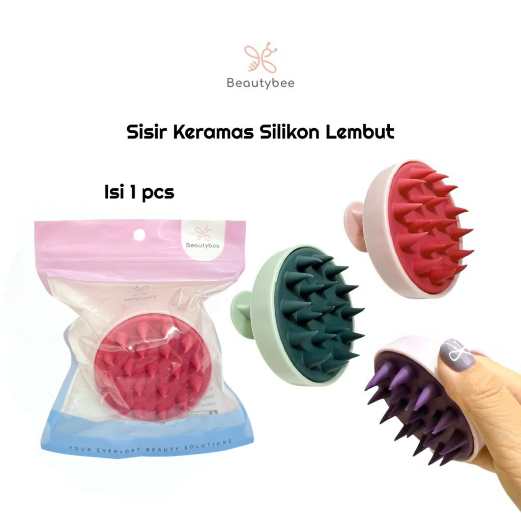 BEAUTYBEE แปรงนวดหนังศีรษะซิลิโคนอ่อนนุ่ม (ZX001)