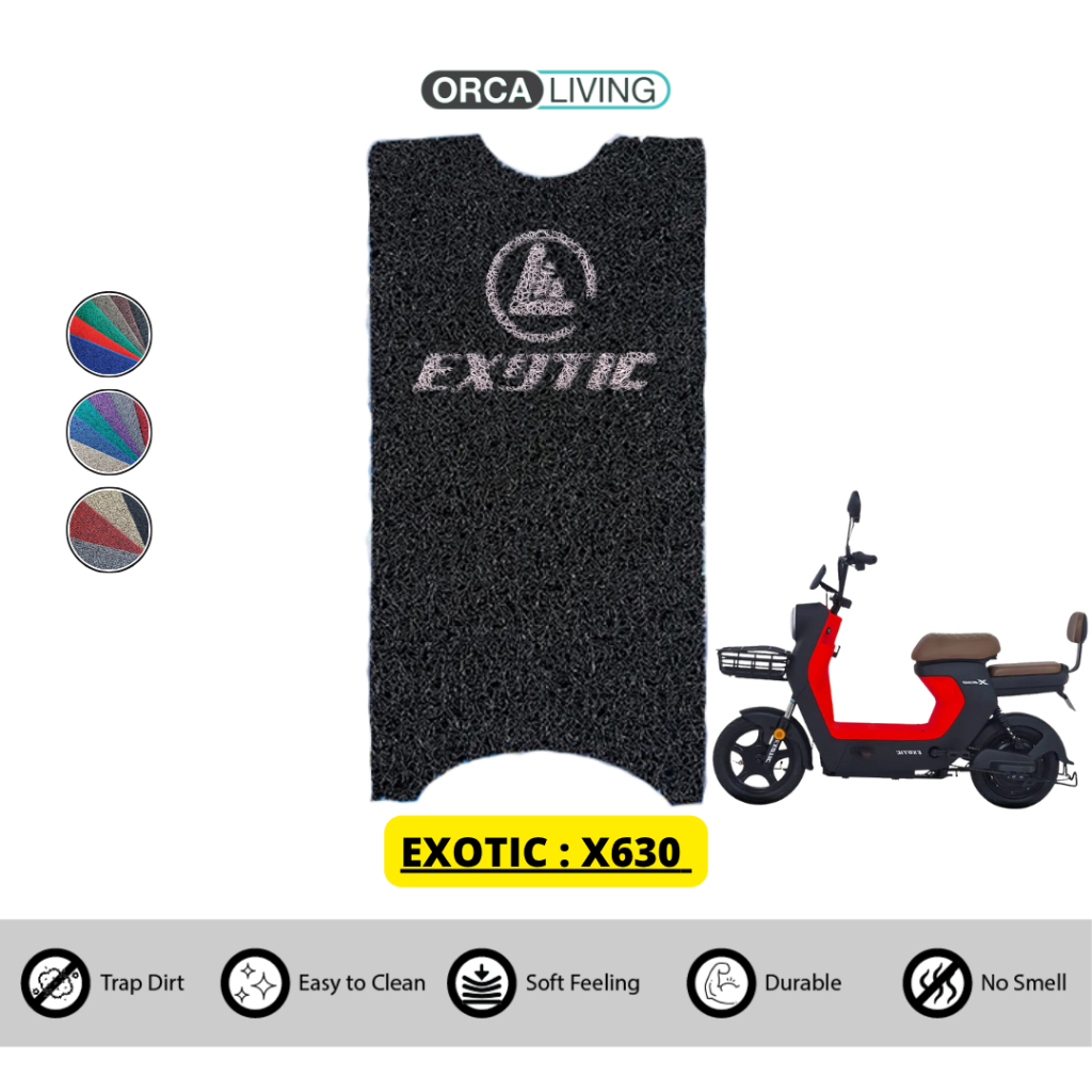 พรมก๋วยเตี๋ยวรถจักรยานยนต์ไฟฟ้า Exotic X630 - โฟมแบ็คกิ้ง