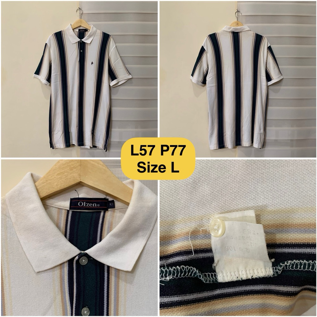 เสื้อโปโลลายทาง Olzen ดั้งเดิม