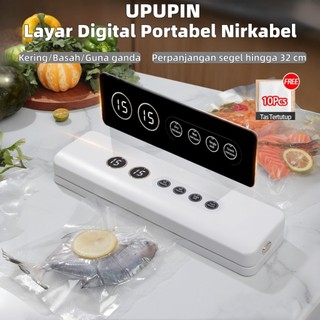 UPUPIN Vacuum Sealer Portable Nirkabel, Bisa di-Cas untuk Outdoor - Vakum Makanan Segar/Frozen