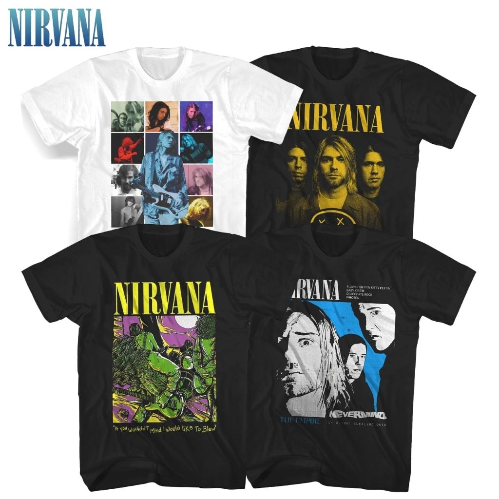 เสื้อยืด Nirvana เสื้อยืด Nirvana Band Music สําหรับผู้ชายและผู้หญิง