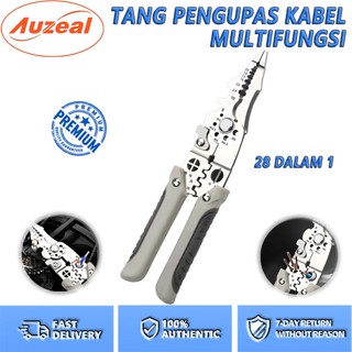 Auzeal Tang Dekrustasi Kabel Pengupas Kawat Multi Alat Perbaikan Kawat Multifungsi Alat Tang Pemotong Pengupas Kabel Listrik