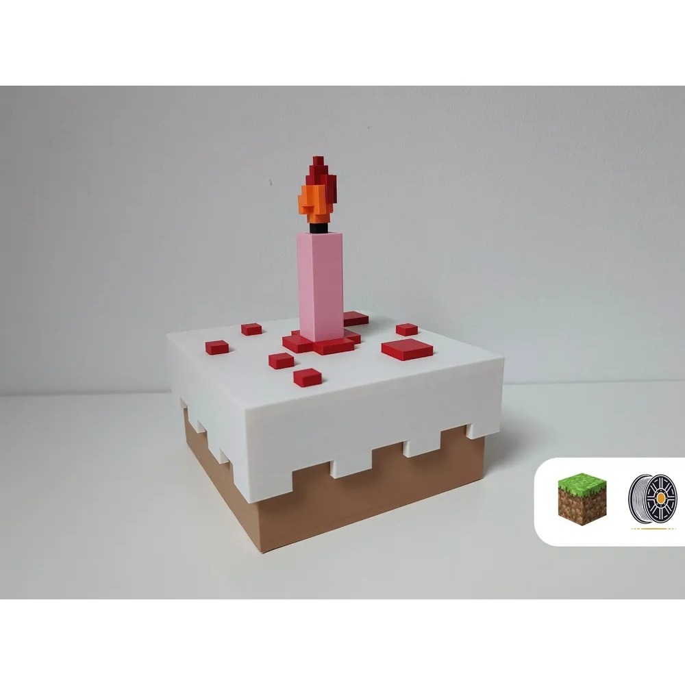 กล่องของขวัญเค้กวันเกิด Minecraft NK 1 A1550