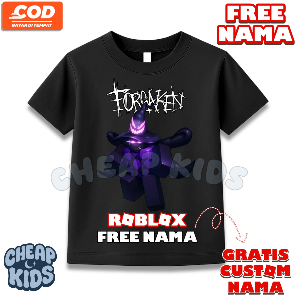 Forsaken Roblox Azure Kids เสื้อยืดชื่อฟรี / Roblox Azure Forsaken เสื้อยืดเด็ก
