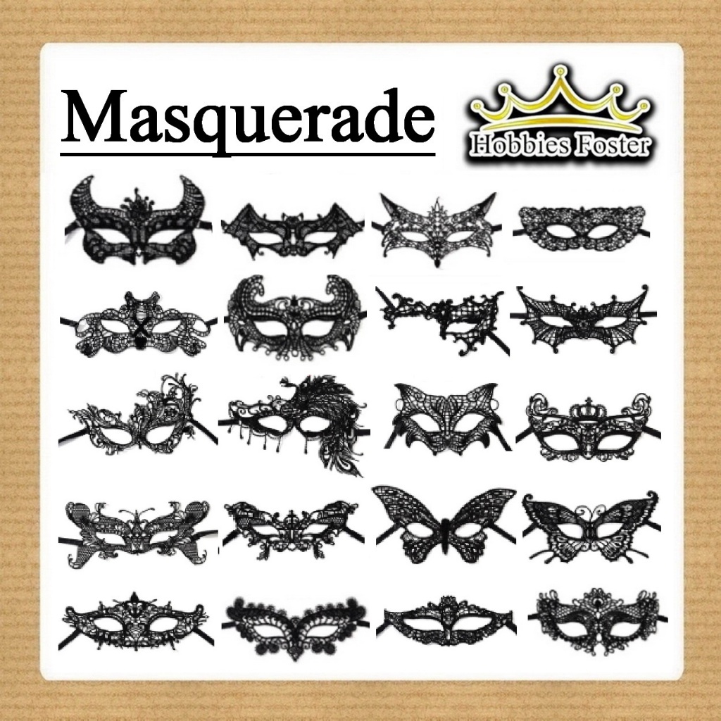 HBF หน้ากากสวมหน้ากาก ชุดคอสเพลย์ / หน้ากากปาร์ตี้ลูกไม้