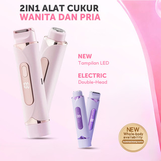 2in1 Alat Cukur Bulu Wanita Epilator Pencukur Cukuran Shaver Alis Bulu Halus Elektrik Mini Portable epilator