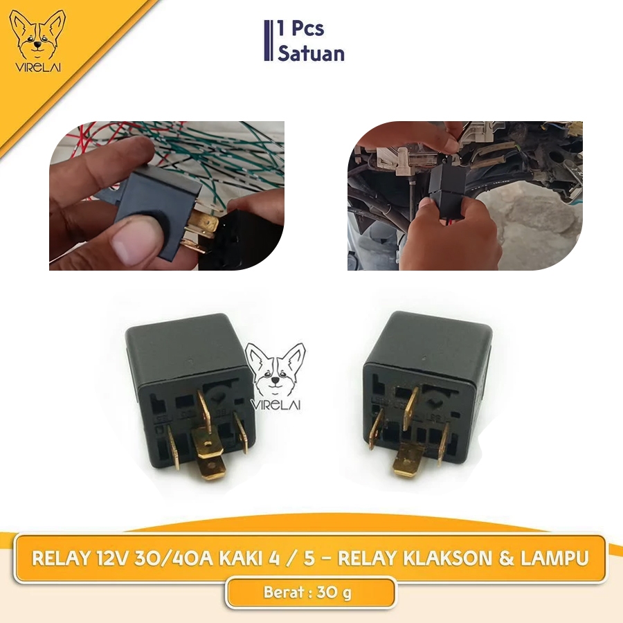 RELAY 12V 30/40A 4/5 LEGS - HORN & LIGHT RELAY