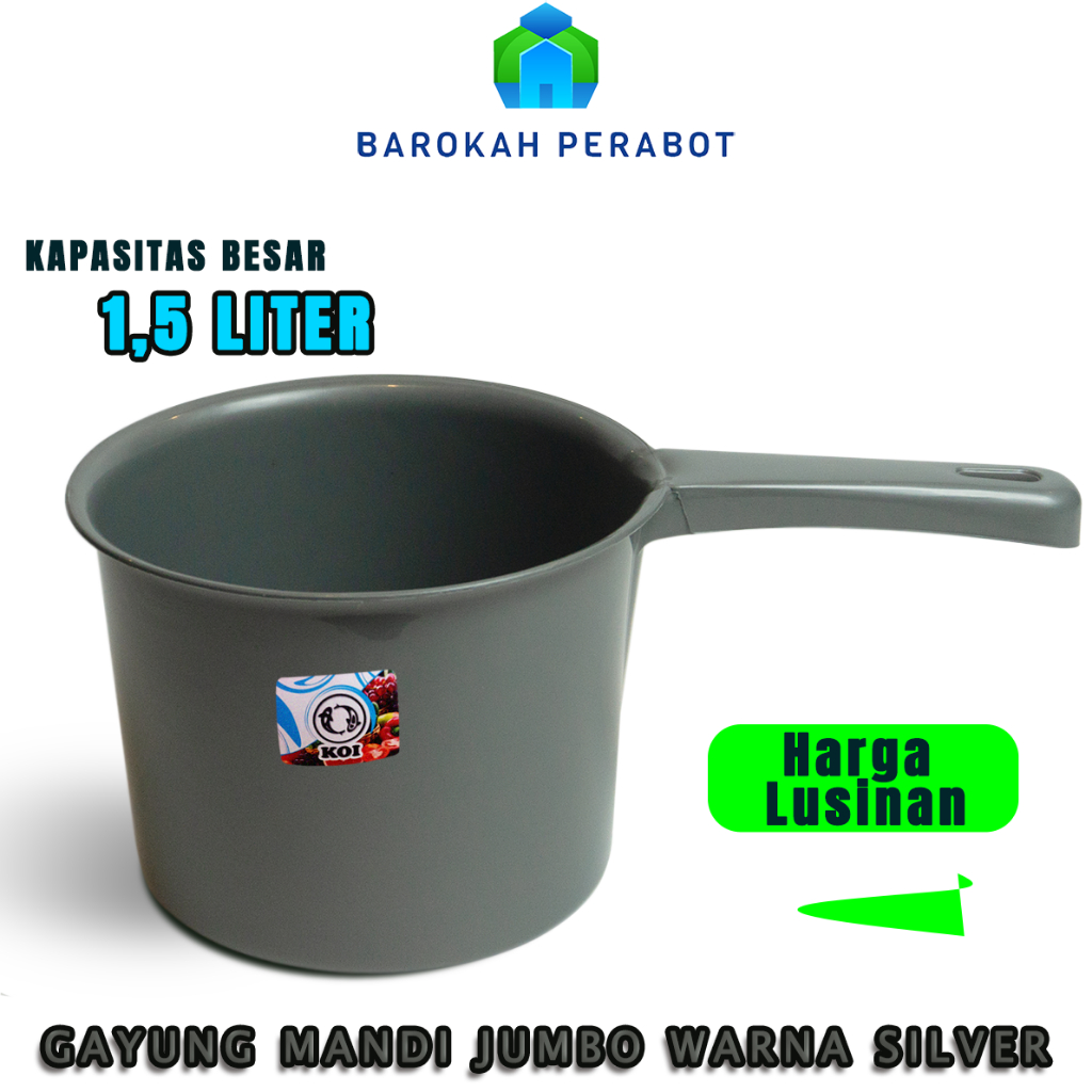 12 ชิ้น Jumbo Koi Bath Dippers สีเงิน