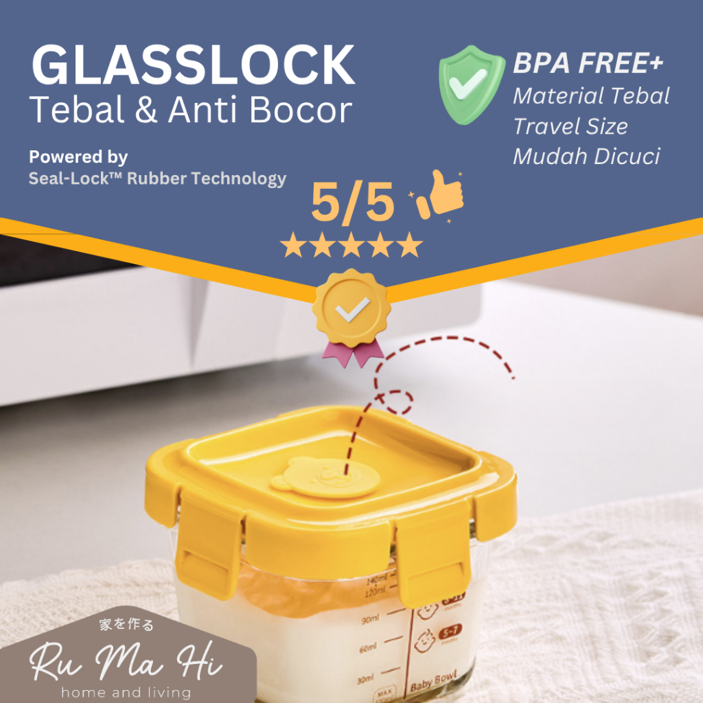 RUMAHI - NORIKO Aesthetic MPASI Food Container Multifunctional MPASI Food Container ทนความร้อน MPASI