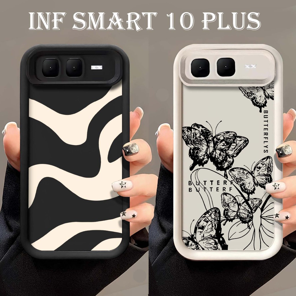 กล้อง Rubber Pro โลโก้ผีเสื้อ Infinix Smart 10plus Smart 10 smart 9 HOT 50i hot 60i hot 60 pro plus 