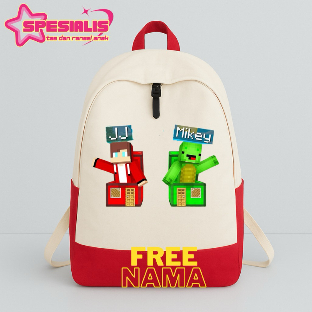 JJ MIKEY KIDS BACKPACK FREE NAME PRINTING